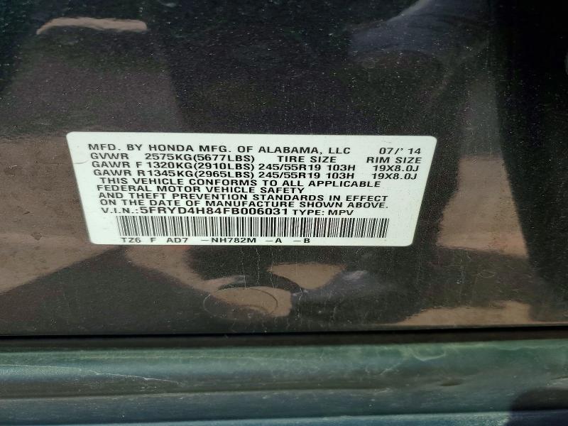 Продаж на аукціоні авто 2015 Acura Mdx, vin: 5FRYD4H84FB006031, номер лоту: 55284816