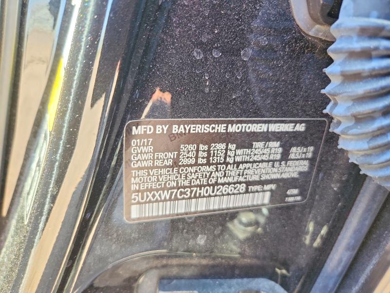 Aukcja sprzedaży 2017 Bmw X4, vin: 5UXXW7C37H0U26628, numer aukcji: 51008586