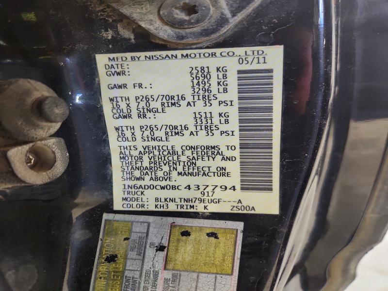 Auction sale of the 2011 Nissan Frontier, vin: 1N6AD0CW0BC437794, lot number: 52290856