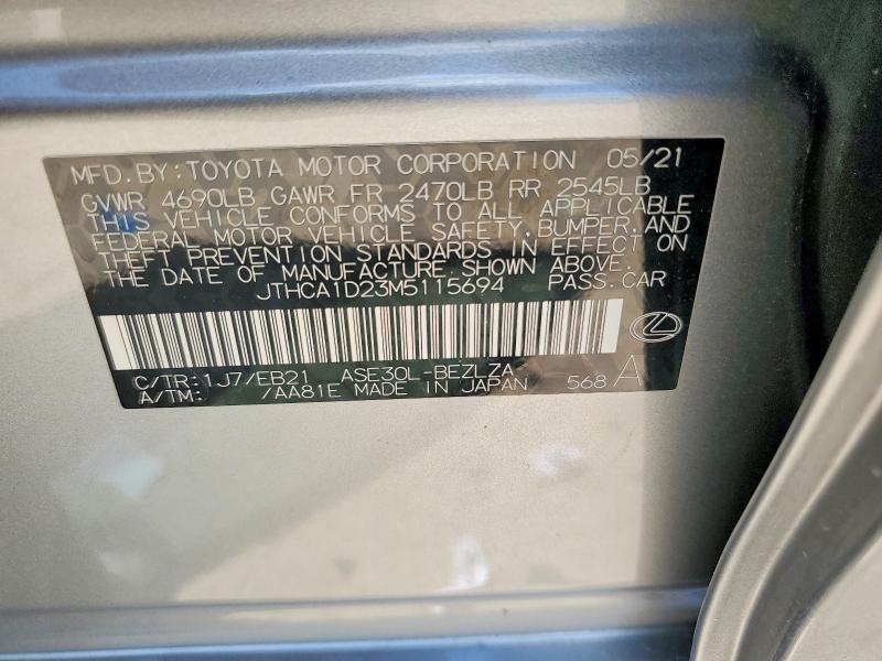 Продажа на аукционе авто 2021 Lexus Is, vin: JTHCA1D23M5115694, номер лота: 55366866