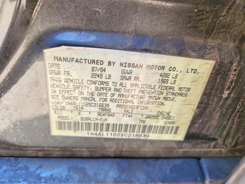 Продаж на аукціоні авто 2005 Nissan Altima, vin: 1N4AL11D25C216639, номер лоту: 54871826