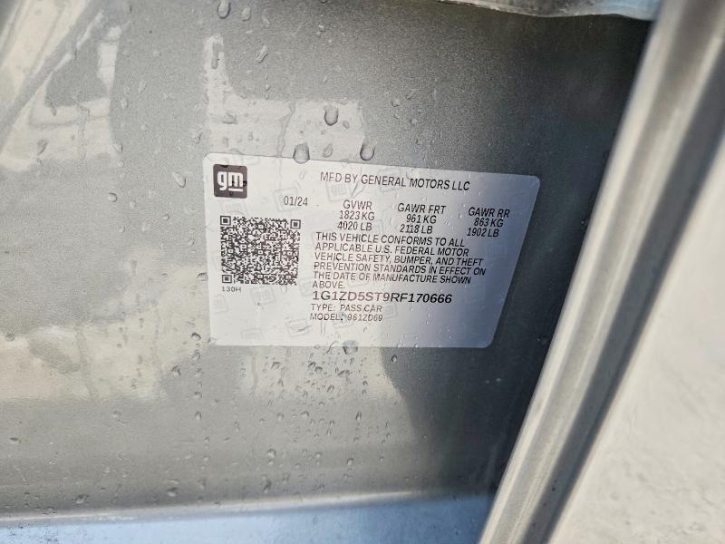 2024 Chevrolet Malibu მანქანა იყიდება აუქციონზე, vin: 1G1ZD5ST9RF170666, აუქციონის ნომერი: 54615136