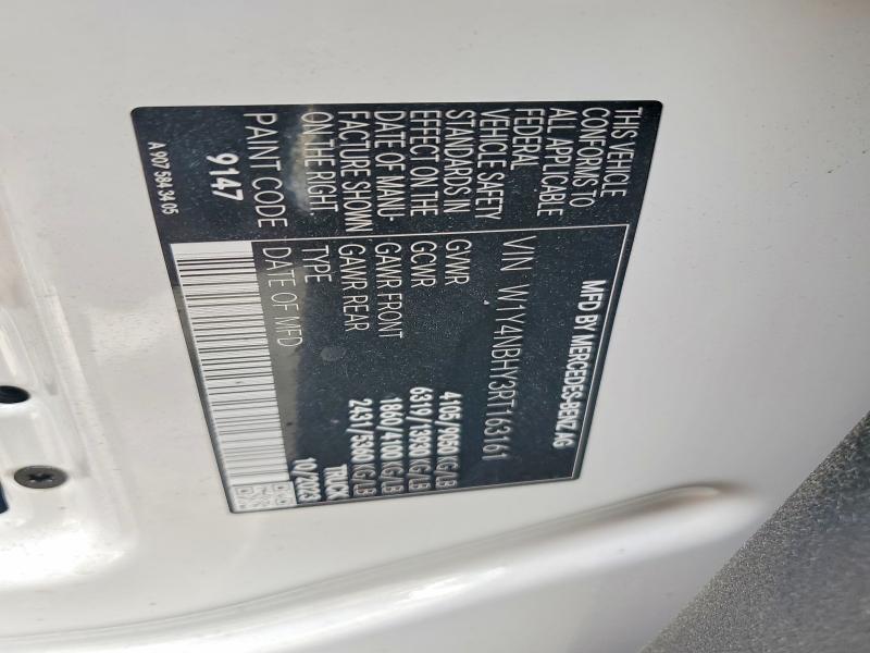 53741596 :رقم المزاد ، W1Y4NBHY3RT163161 vin ، 2024 Mercedes Benz Sprinter مزاد بيع