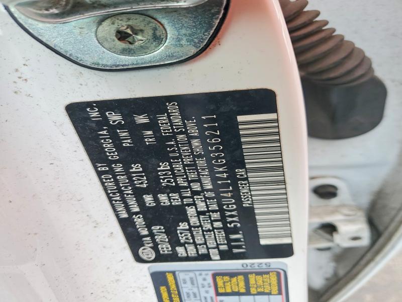 2019 Kia Optima მანქანა იყიდება აუქციონზე, vin: 5XXGU4L14KG356211, აუქციონის ნომერი: 52100626