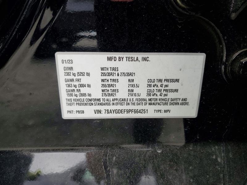 Aukcja sprzedaży 2023 Tesla Model Y, vin: 7SAYGDEF9PF664251, numer aukcji: 53281816