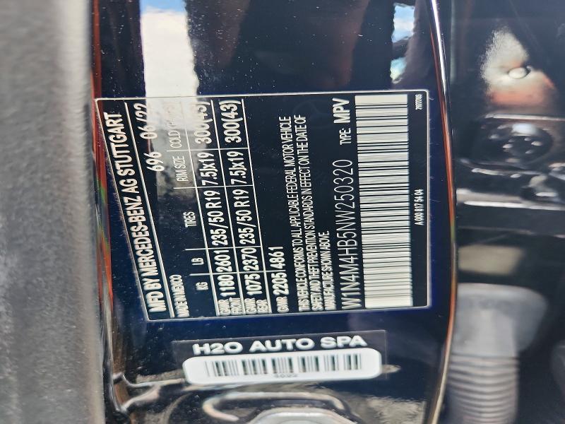 2022 Mercedes-benz Glb მანქანა იყიდება აუქციონზე, vin: W1N4M4HB5NW250320, აუქციონის ნომერი: 53204466