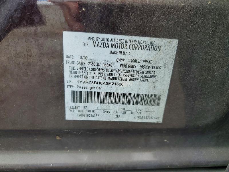 Aukcja sprzedaży 2010 Mazda 6, vin: 1YVHZ8BH6A5M21620, numer aukcji: 55563066