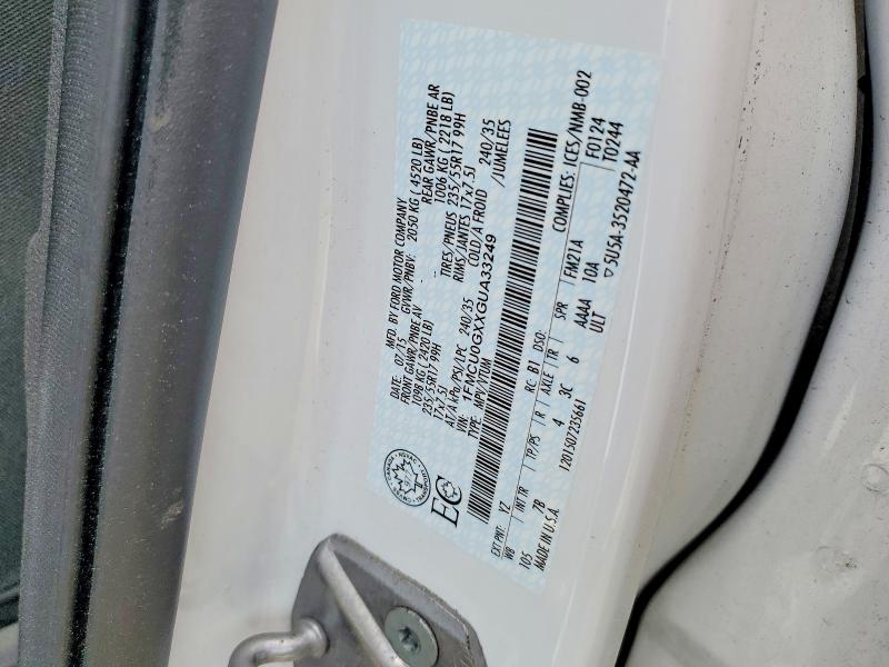 53645326 :رقم المزاد ، 1FMCU0GXXGUA33249 vin ، 2016 Ford Escape مزاد بيع