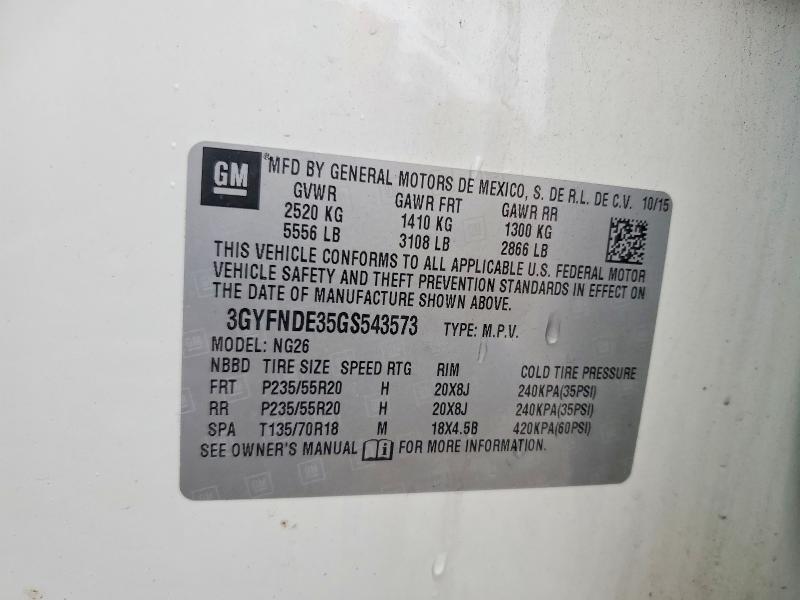 Продаж на аукціоні авто 2016 Cadillac Srx, vin: 3GYFNDE35GS543573, номер лоту: 54321056