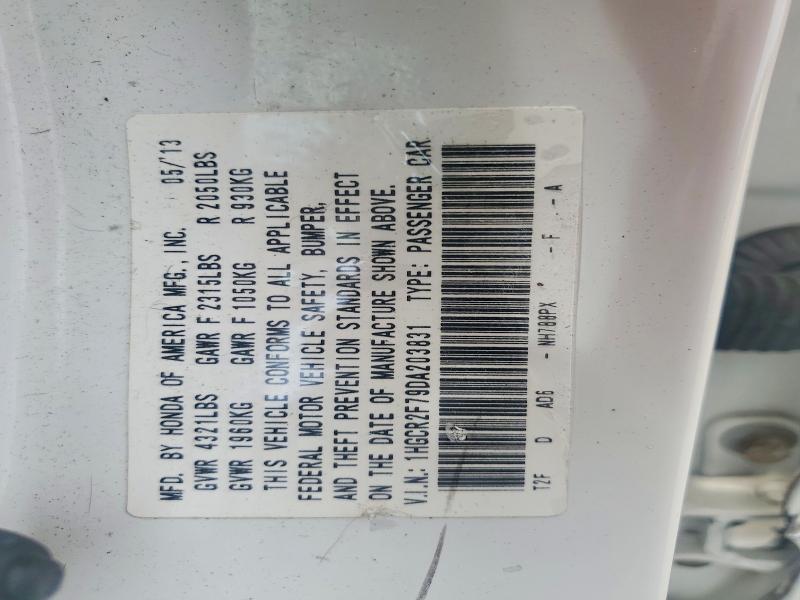 54323236 :رقم المزاد ، 1HGCR2F79DA203831 vin ، 2013 Honda Accord مزاد بيع