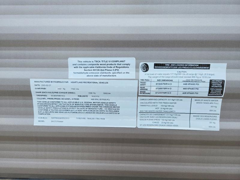 Продажа на аукционе авто 2023 Heartland Pioneer, vin: 5SFPB3220PE523313, номер лота: 50390356