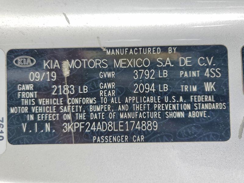 Продаж на аукціоні авто 2020 Kia Forte, vin: 3KPF24AD8LE174889, номер лоту: 54724946