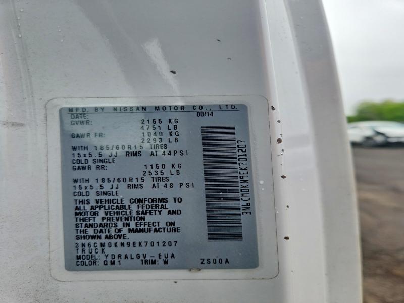 Продажа на аукционе авто 2014 Nissan Nv200, vin: 3N6CM0KN9EK701207, номер лота: 52383036