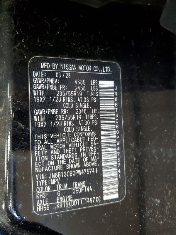 2023 Nissan Rogue მანქანა იყიდება აუქციონზე, vin: JN8BT3CB0PW475741, აუქციონის ნომერი: 53686146