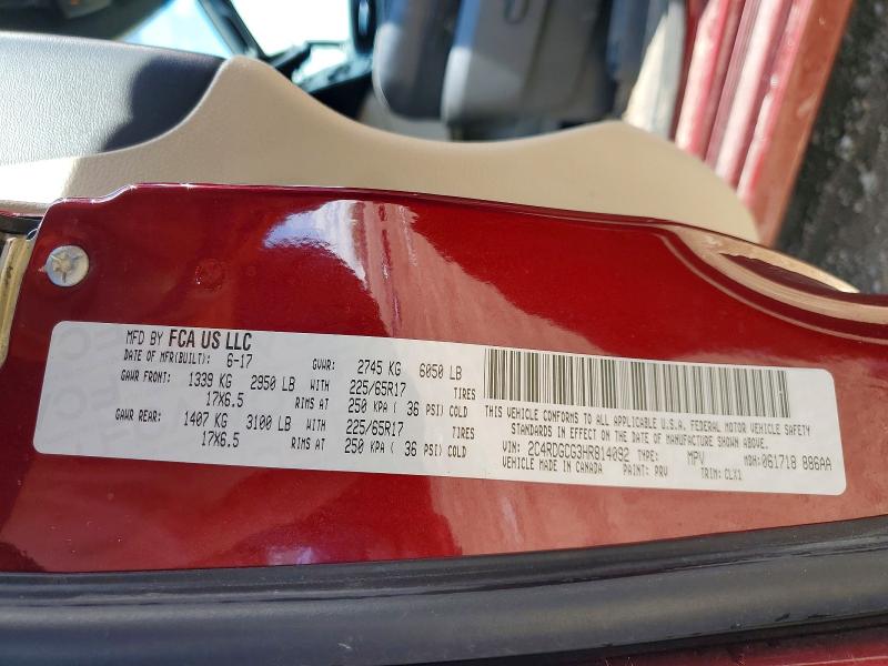 Продажа на аукционе авто 2017 Dodge Grand Caravan, vin: 2C4RDGCG3HR814092, номер лота: 53450336