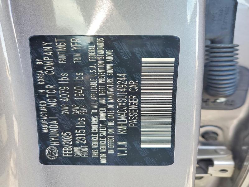 Продажа на аукционе авто 2025 Hyundai Elantra Hybrid, vin: KMHLM4DJXSU149244, номер лота: 52545856