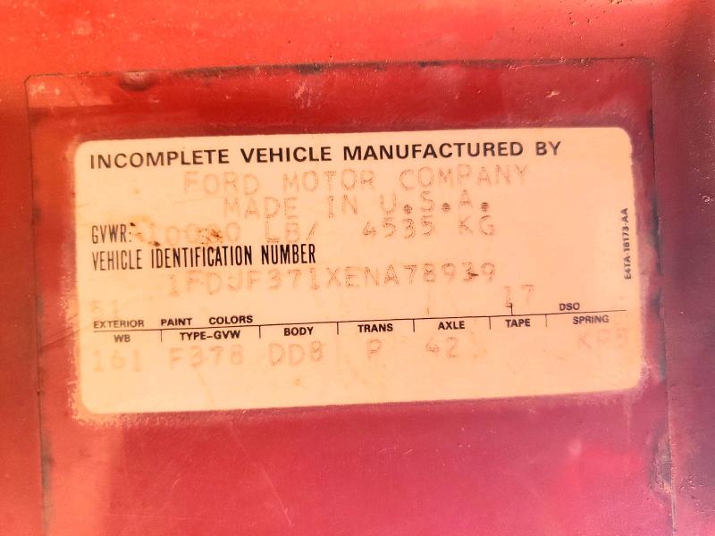 1994 Ford Rollback მანქანა იყიდება აუქციონზე, vin: 1FDJF371XENA78939, აუქციონის ნომერი: 54664346