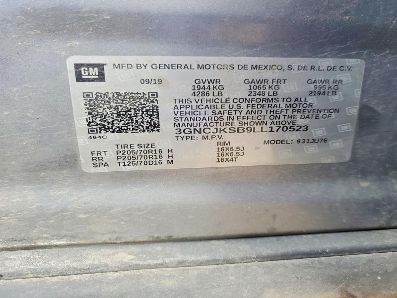 Продажа на аукционе авто 2020 Chevrolet Trax 4d Ls, vin: 3GNCJKSB9LL170523, номер лота: 54698046