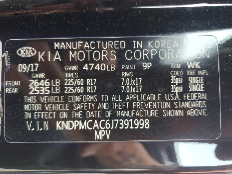 Aukcja sprzedaży 2018 Kia Sportage, vin: KNDPMCAC6J7391998, numer aukcji: 52811056