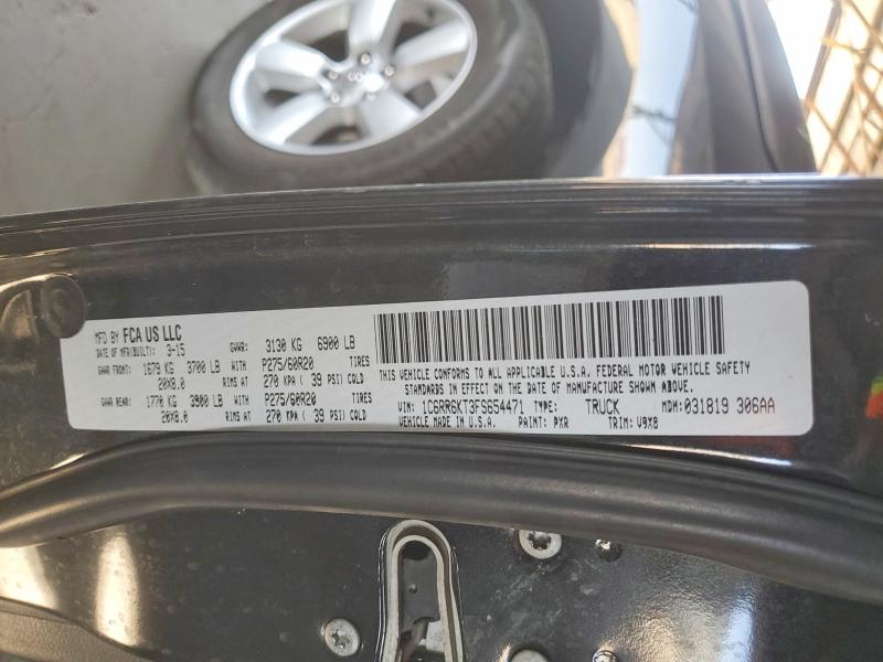 54682966 :رقم المزاد ، 1C6RR6KT3FS654471 vin ، 2015 Ram 1500 مزاد بيع