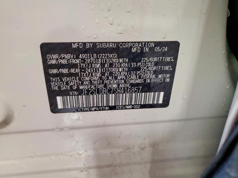 Продажа на аукционе авто 2025 Subaru Forester, vin: JF2SLDBC7SH416857, номер лота: 55069386