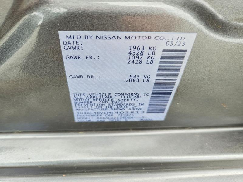 Aukcja sprzedaży 2023 Nissan Altima, vin: 1N4BL4BV1PN403813, numer aukcji: 53584926