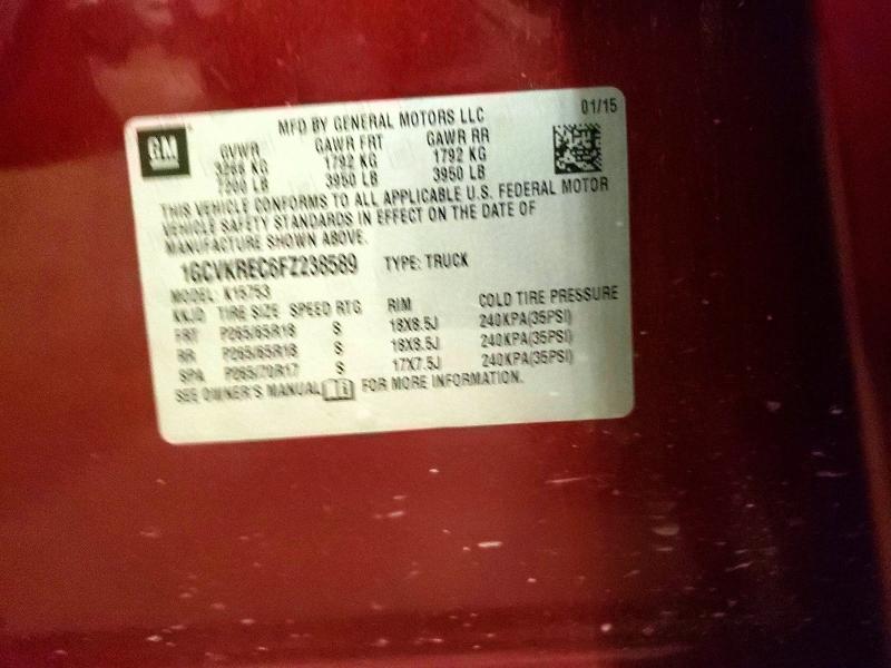 2015 Chevrolet Silverado მანქანა იყიდება აუქციონზე, vin: 1GCVKREC6FZ238589, აუქციონის ნომერი: 49954546