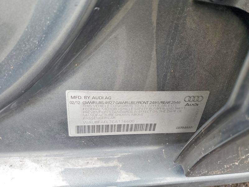Продажа на аукционе авто 2012 Audi A4, vin: WAUBFAFL7CA116600, номер лота: 52186806