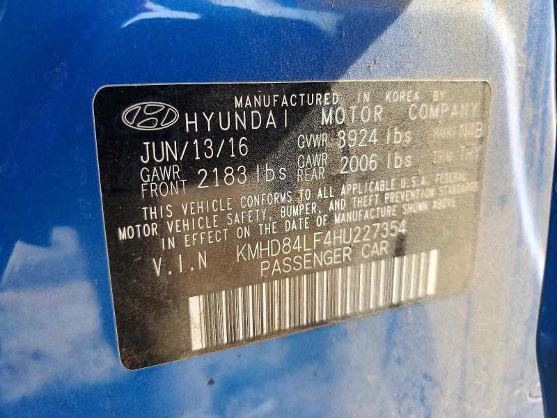 Auction sale of the 2017 Hyundai Elantra, vin: KMHD84LF4HU227354, lot number: 52412036