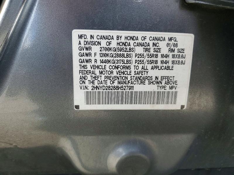 Продажа на аукционе авто 2008 Acura Mdx, vin: 2HNYD28288H527911, номер лота: 51432216