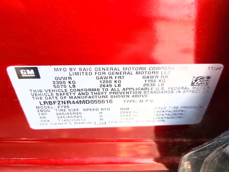 Aukcja sprzedaży 2021 Buick Envision, vin: LRBFZNR44MD055616, numer aukcji: 53120086
