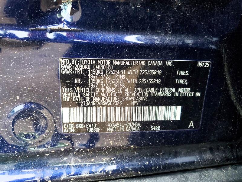 2025 Toyota Rav4 მანქანა იყიდება აუქციონზე, vin: 2T3A1RFV8SW602376, აუქციონის ნომერი: 54352516
