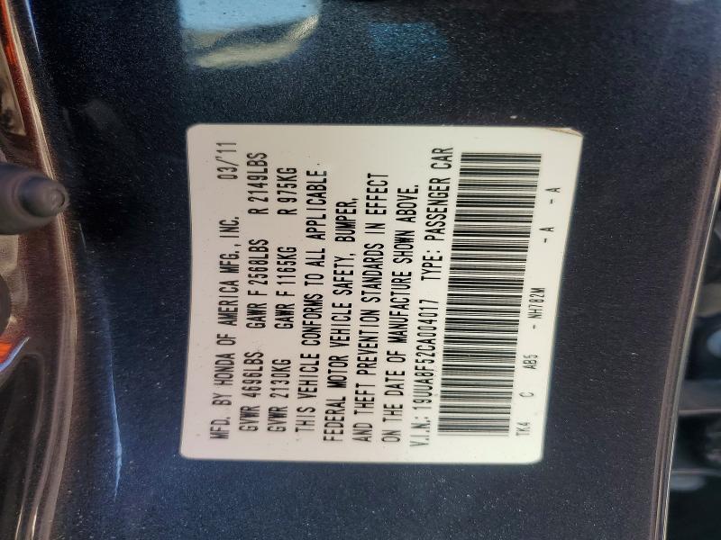 Продаж на аукціоні авто 2012 Acura Tl, vin: 19UUA8F52CA004017, номер лоту: 53441946