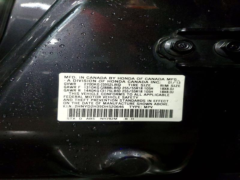 Продаж на аукціоні авто 2013 Acura Mdx, vin: 2HNYD2H39DH520646, номер лоту: 55330996