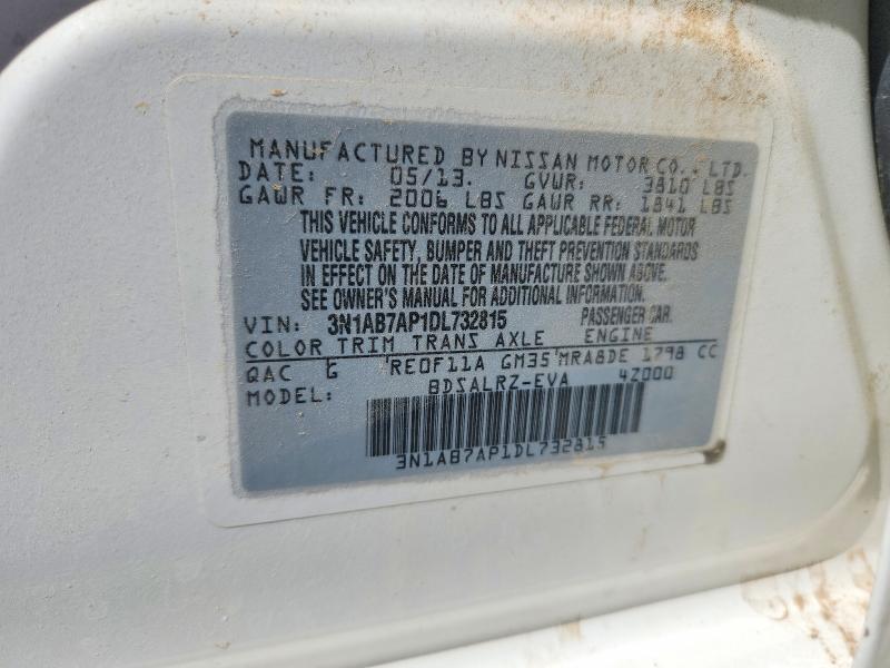 Aukcja sprzedaży 2013 Nissan Sentra, vin: 3N1AB7AP1DL732815, numer aukcji: 53906266