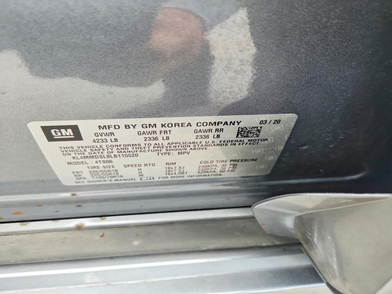 53818856 :رقم المزاد ، KL4MMDSL8LB115520 vin ، 2020 Buick Encore Gx مزاد بيع