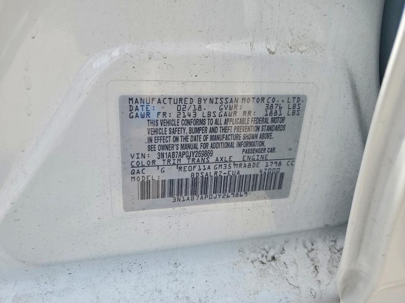 Продажа на аукционе авто 2018 Nissan Sentra, vin: 3N1AB7AP0JY269869, номер лота: 55279806