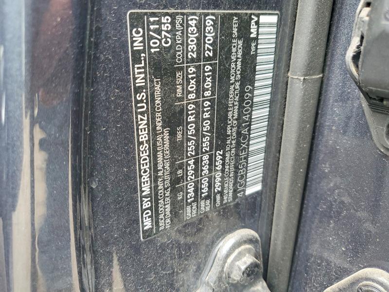 Продажа на аукционе авто 2012 Mercedes-benz R, vin: 4JGCB5HEXCA140099, номер лота: 54692796