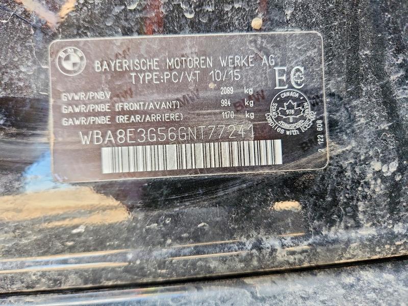 Aukcja sprzedaży 2016 Bmw 328, vin: WBA8E3G56GNT77241, numer aukcji: 51084836