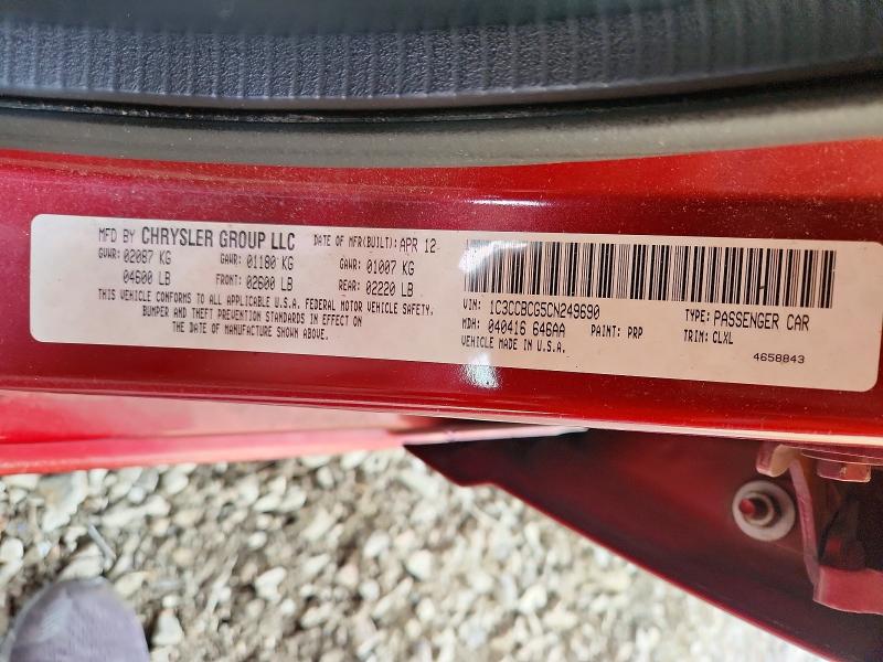 Aukcja sprzedaży 2012 Chrysler 200, vin: 1C3CCBCG5CN249690, numer aukcji: 55300266