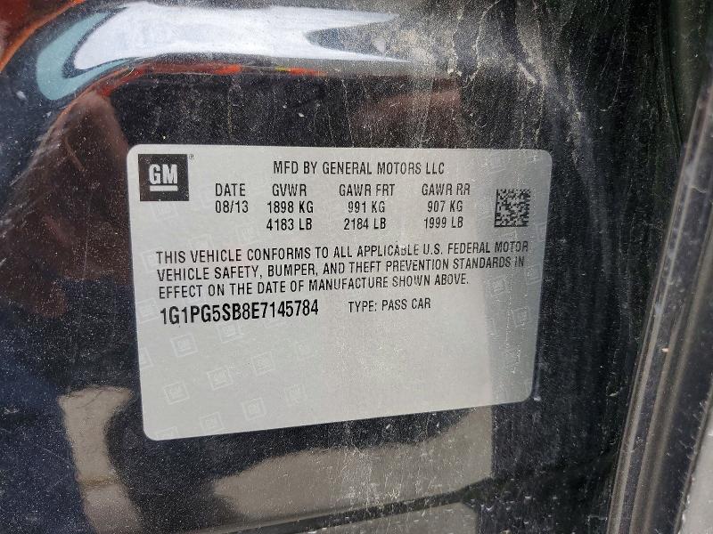 Aukcja sprzedaży 2014 Chevrolet Cruze, vin: 1G1PG5SB8E7145784, numer aukcji: 55054506