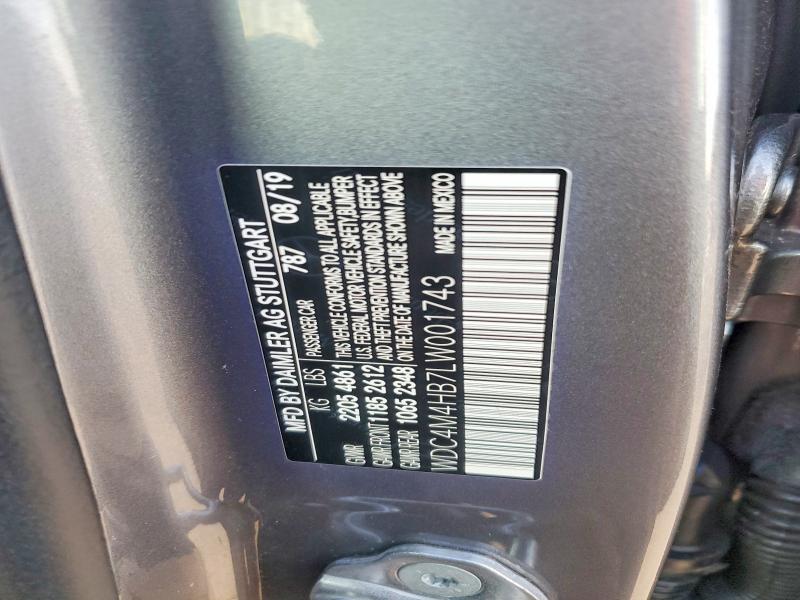 55489386 :رقم المزاد ، WDC4M4HB7LW001743 vin ، 2020 Mercedes-benz Glb مزاد بيع