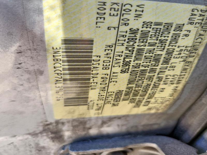 Продажа на аукционе авто 2010 Nissan Versa, vin: 3N1BC1CP7AL396756, номер лота: 54300676
