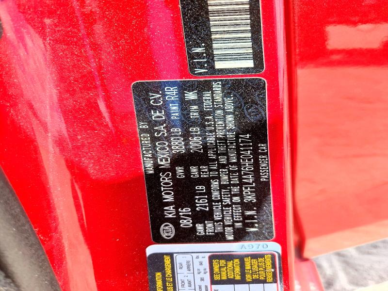 2017 Kia Forte მანქანა იყიდება აუქციონზე, vin: 3KPFL4A76HE041174, აუქციონის ნომერი: 54420296