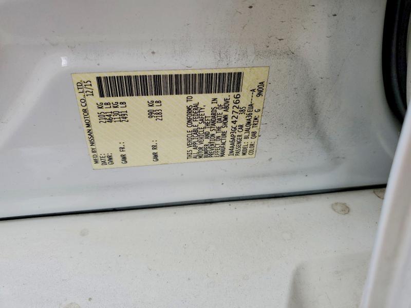 Продаж на аукціоні авто 2016 Nissan Maxima, vin: 1N4AA6AP3GC427266, номер лоту: 52387576