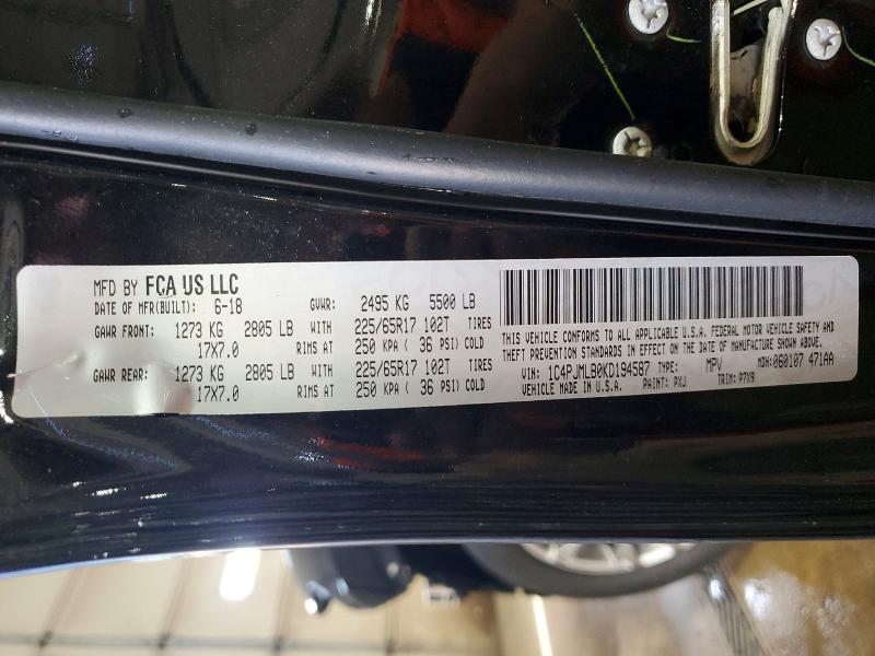 Aukcja sprzedaży 2019 Jeep Cherokee, vin: 1C4PJMLB0KD194587, numer aukcji: 52777266