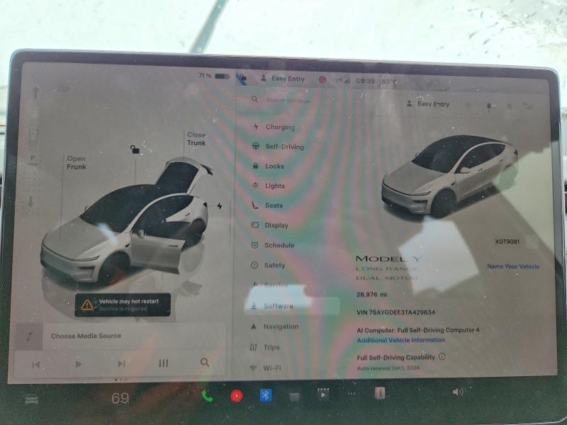 Продажа на аукционе авто 2026 Tesla Model Y, vin: 7SAYGDEE3TA429634, номер лота: 53228286