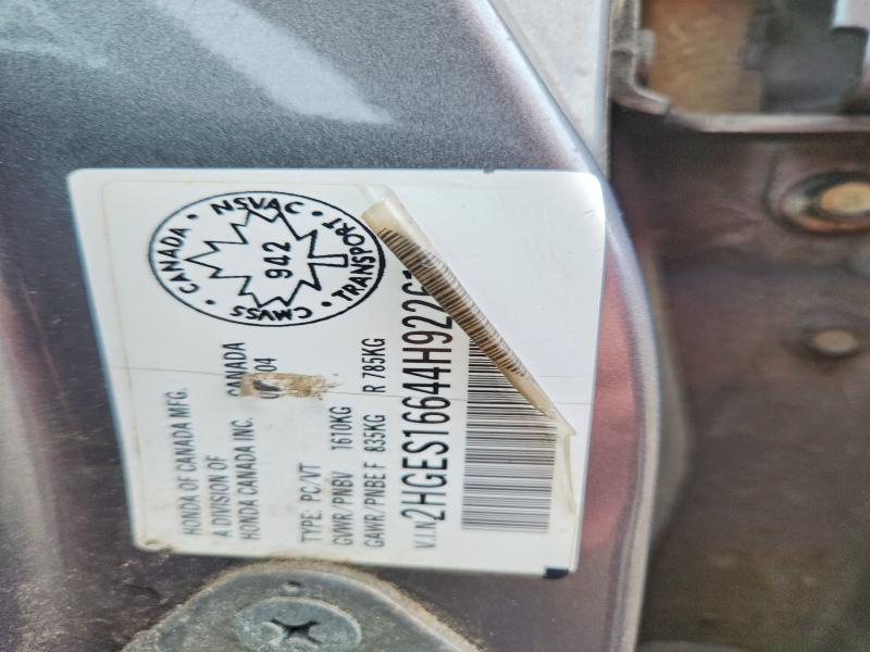 Aukcja sprzedaży 2004 Honda Civic, vin: 2HGES16644H922615, numer aukcji: 52739136