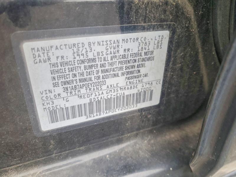 Продажа на аукционе авто 2014 Nissan Sentra, vin: 3N1AB7AP0EY202033, номер лота: 52747386