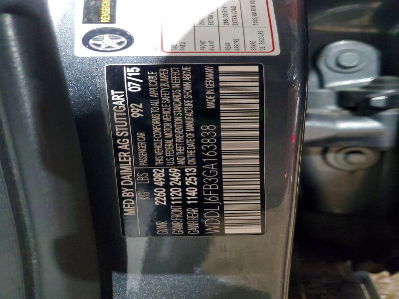 55242386 :رقم المزاد ، WDDLJ6FB3GA163838 vin ، 2016 Mercedes-benz Cls مزاد بيع